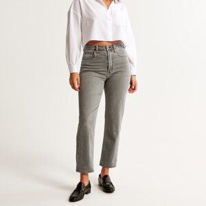 A&F Curve Love The Ankle Straight Ultra High Rise Jeans